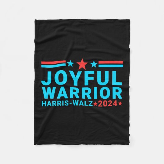 Joyful Warrior Kamala Harris Tim Walz Waltz 2024 Fleece Deken (Voorkant)