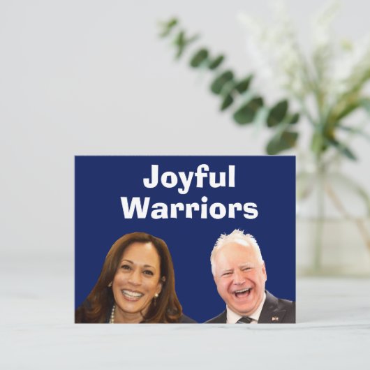 Joyful Warriors Harris en Walz Briefkaart (Staand voorkant)