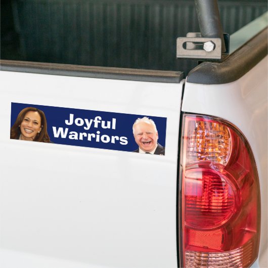 Joyful Warriors Harris en Walz Bumpersticker (Op Truck)