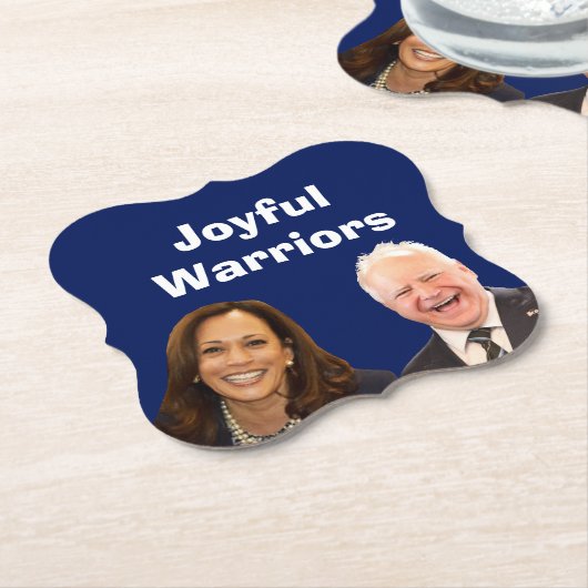 Joyful Warriors Harris en Walz Kartonnen Onderzetters (Gekanteld)