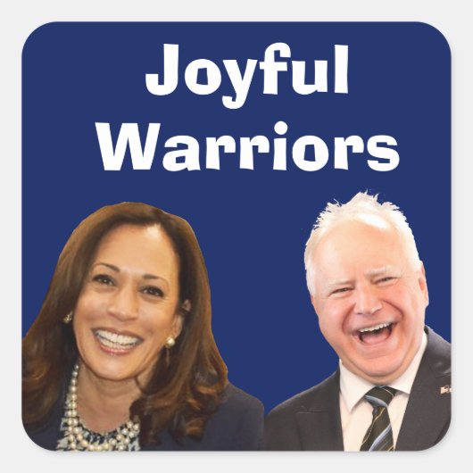 Joyful Warriors Harris en Walz Vierkante Sticker (Voorkant)
