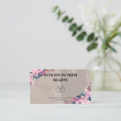 Joyful wedding invitation card informatiekaartje (Staand voorkant)