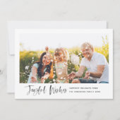 Joyful wenst Moderne Manuscript Minimale Foto Feestdagenkaart (Voorkant)