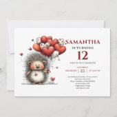 Joyful whimsical animals art kids birthday invite kaart (Voorkant)