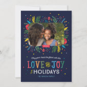 Joyful Whimsy Holiday-fotokaart Feestdagenkaart (Voorkant)