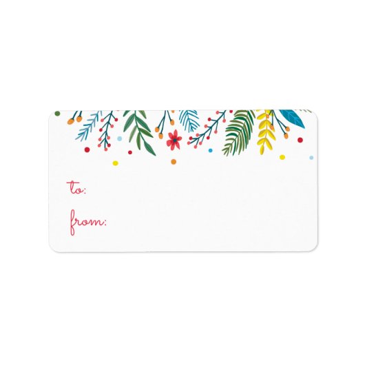 Joyful Whimsy Holiday Gift Labels (Voorkant)