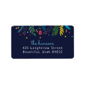 Joyful Whimsy Holiday Return Address Labels (Voorkant)