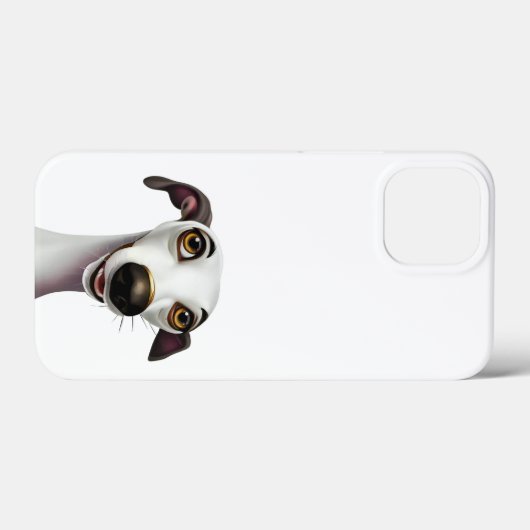 Joyful Whippet - Een Cartoon Stijlkunstwerk Case-Mate iPhone Case (Achterkant (horizontaal))