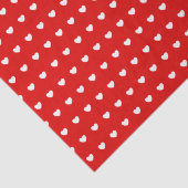 Joyful White Little Hearts on Red Tissuepapier (Detail)