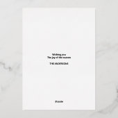 Joyful White Photo Overlay Chic Gold Folie Feestdagenkaart (Achterkant)