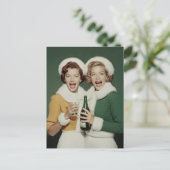 Joyful Winter Champagne Celebration Briefkaart (Staand voorkant)