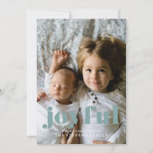 "Joyful Winter Pinecones Holiday Cards" (Voorkant)