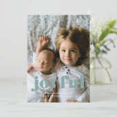 "Joyful Winter Pinecones Holiday Cards" (Staand voorkant)