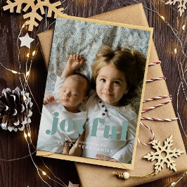 "Joyful Winter Pinecones Holiday Cards"