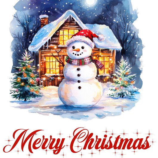 Joyful winter scene Christmas greeting card Feestdagenkaart