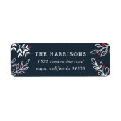 Joyful Wish Holiday Return-adres Etiket (Voorkant)