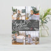 Joyful Wish | Kaart voor kerstfoto's (Staand voorkant)
