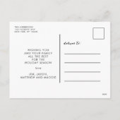 Joyful Wish Rustic Red Christmas 4 Fotocollage Feestdagenkaart (Achterkant)