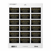 Joyful Wishes Faux Gold Chalkboard Holiday Adres Etiket (Full Sheet)