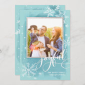 Joyful Wishes kerstfoto Feestdagenkaart (Voorkant / Achterkant)