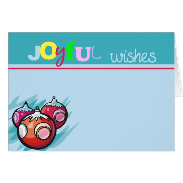 Joyful Wishes kerstversieringen (Voorkant Horizontaal)