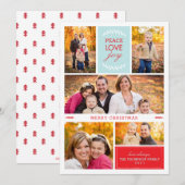 Joyful Wishes Photo Holiday Card Feestdagenkaart (Voorkant / Achterkant)