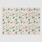 Joyful Woodland Bird Christmas Tissue Paper Tissuepapier (Voorkant)