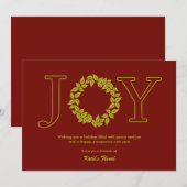 Joyful Wreater Business Holiday/Kerstkaarten Feestdagenkaart (Voorkant / Achterkant)