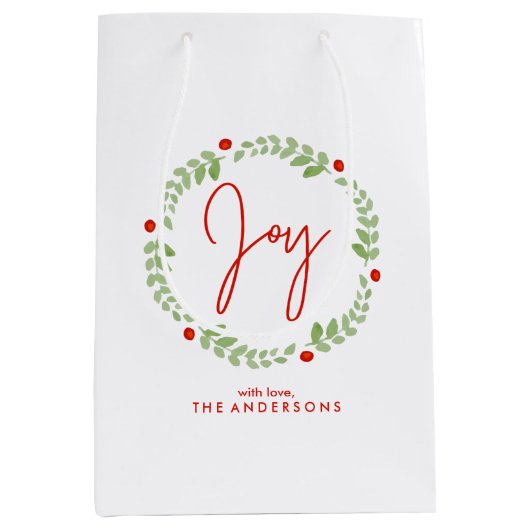 Joyful Wreath Medium Cadeauzakje (Voorkant)