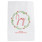 Joyful Wreath Medium Cadeauzakje (Achterkant)