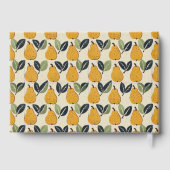 Joyful Yellow Botanical Pear Motive Gastenboek (Achterkant)