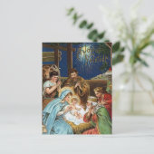 "Joyful Yuletide" Vintage Kerstmis Feestdagenkaart (Staand voorkant)