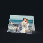 Joyful Zeeen Beach Nautical Kerstmis Feestdagen Kaart<br><div class="desc">Joyful zeeen warmen Kerstmis met nautisch anker en heilig. Het malplaatje van de foto vergunning gegeven via Pixabay onder CC0 en moet met uw eigen foto worden vervangen</div>