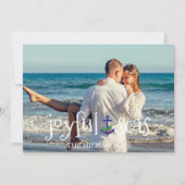Joyful Zeeen Beach Nautical Kerstmis Feestdagenkaart (Voorkant)