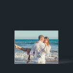 Joyful Zeeen Beach Nautical Kerstmis Feestdagenkaart<br><div class="desc">Joyful zeeen warmen Kerstmis met nautisch anker en heilig. Het malplaatje van de foto vergunning gegeven via Pixabay onder CC0 en moet met uw eigen foto worden vervangen</div>