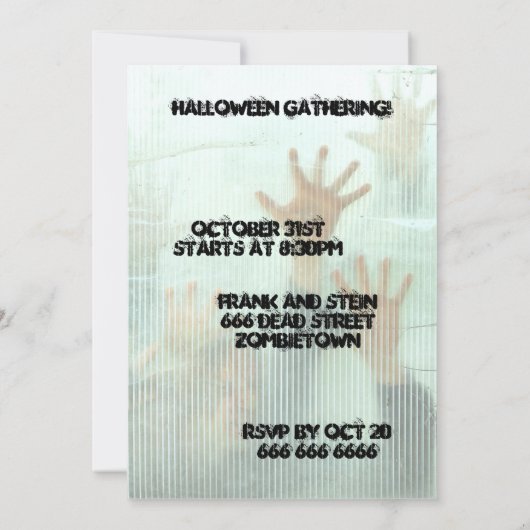 joyloween bijeenkomst kaart (Achterkant)