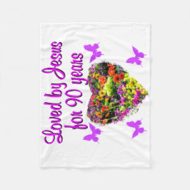 JOYOUS 90 JAAR OUD FLEECE DEKEN