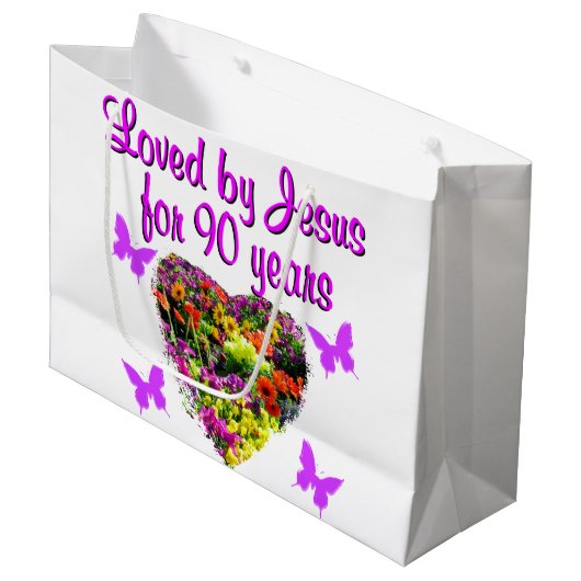 JOYOUS 90 JAAR OUD GROOT CADEAUZAKJE (Voorkant Gekanteld)