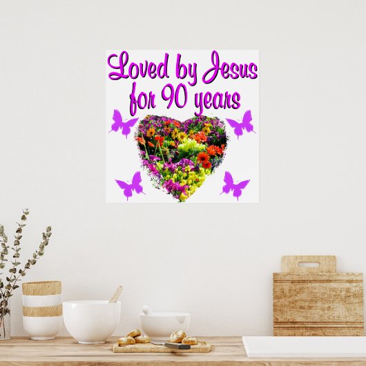 JOYOUS 90 JAAR OUD POSTER (Keuken)