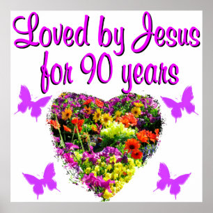 JOYOUS 90 JAAR OUD POSTER