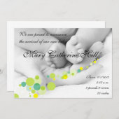 Joyous Arrival - baby mededeling kaart (Voorkant / Achterkant)