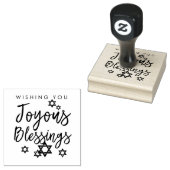 Joyous Blessings Hanukkah Star van David Rubberstempel (Gestempeld)
