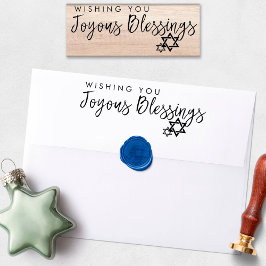 Joyous Blessings Hanukkah Star van David Rubberstempel