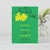 Joyous Blooms - Bloemen Bruids douche uitnodiginge Kaart (Staand voorkant)