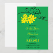 Joyous Blooms - Bloemen Bruids douche uitnodiginge Kaart (Voorkant / Achterkant)