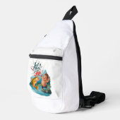 Joyous Boy Reeling in een grote vangst op Tranquil Sling Bag (Rechterhoek)