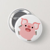 Joyous Cartoon Pig Button Badge (Voorkant /achterkant)