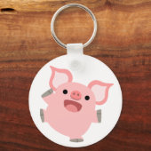 Joyous Cartoon Pig Sleutelhanger (Voorkant)