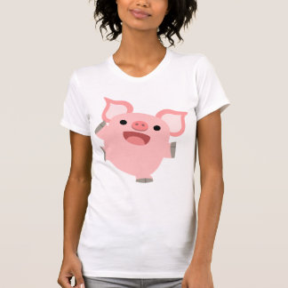 Joyous Cartoon Pig Women T-Shirt