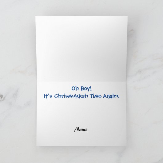 Joyous Chrismukkah Time Wenskaart Kaart (Binnen)